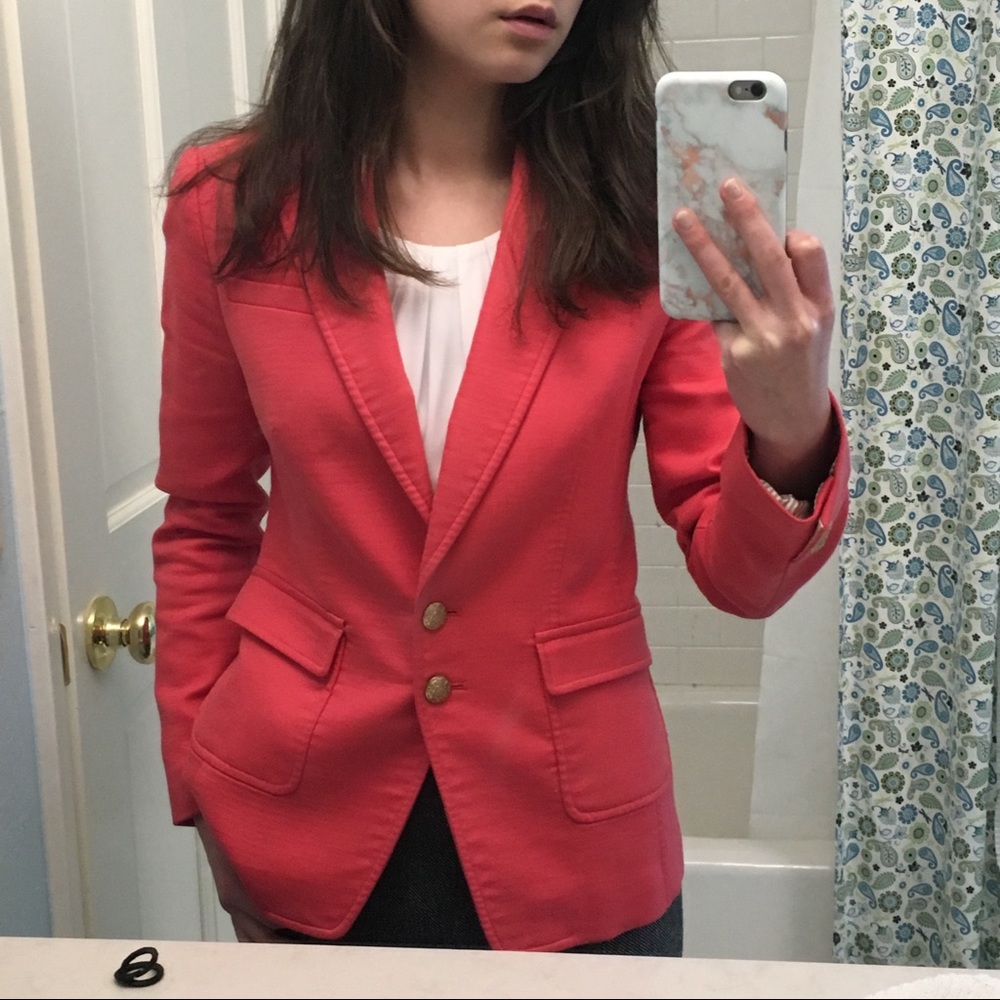 BANANA REPUBLIC Pink Blazer With Gold Buttons